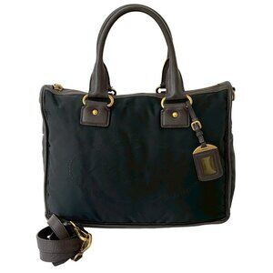 PRADA Black Leather Shoulder Bag